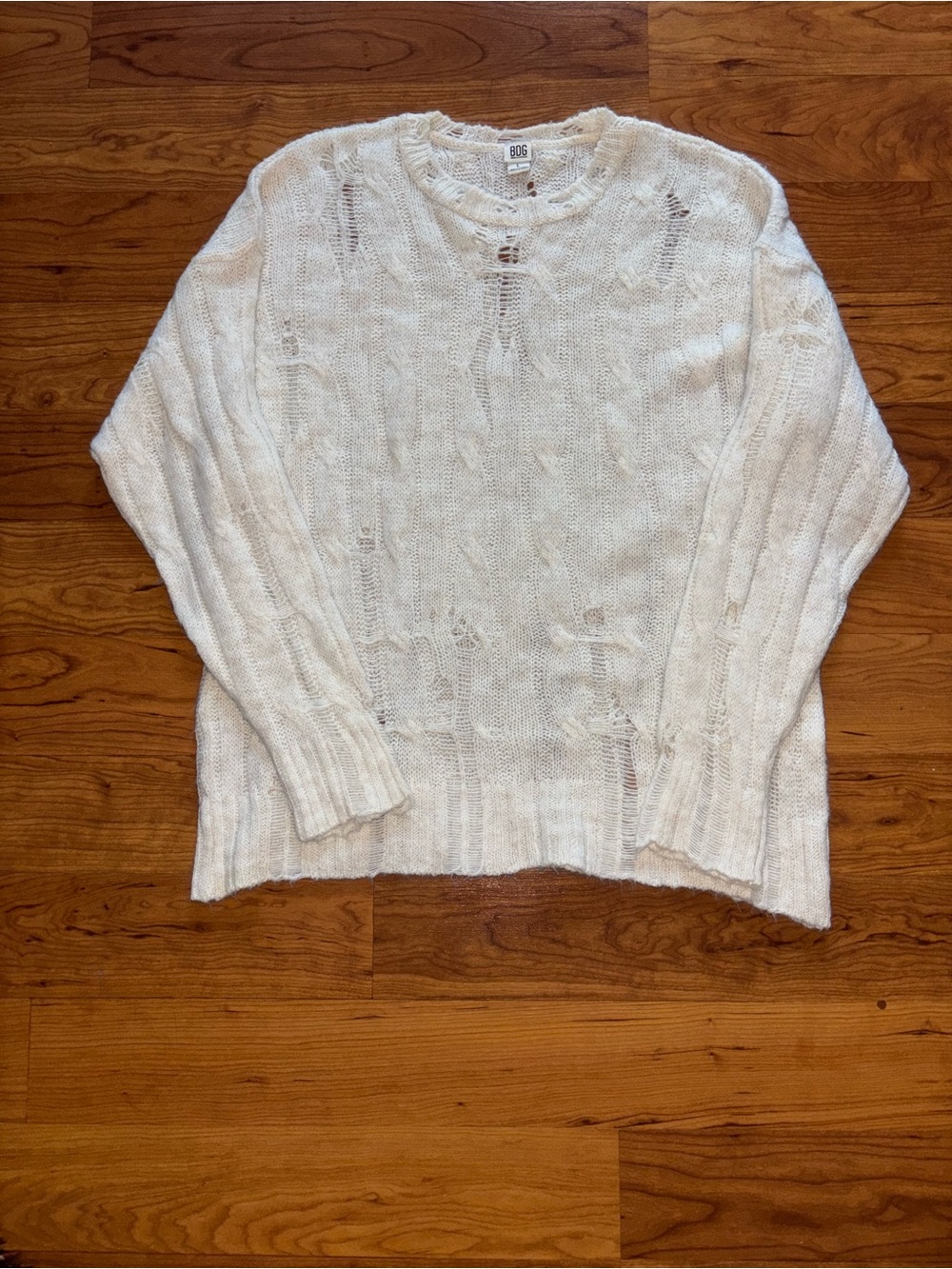 Bdg Distressed Cream Sweater